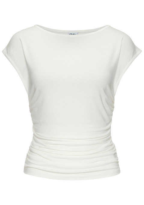 Bild: T-Shirt von Buffalo: T-Shirt von Buffalo als modisches Basic mit seitlicher Raffung. U-Boot Ausschnitt. Elastische Jerseyware.