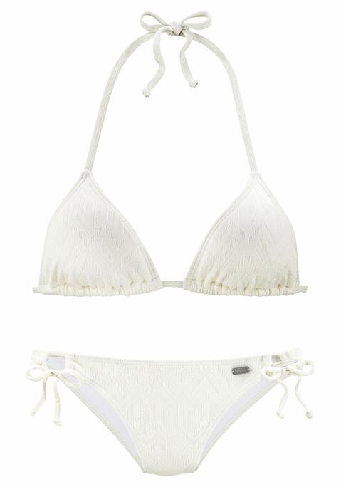 BUFFALO Triangel-Bikini Damen creme Gr.32 Cup A/B