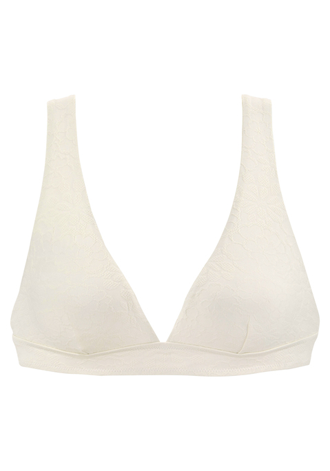 BUFFALO Triangel-Bikini-Top Damen creme Gr.34 Cup C/D