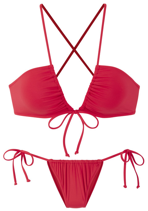 Bild: Triangel-Bikini von Buffalo: Triangel-Bikini von Buffalo in modischer Unifarbe. Bikinitop zum Raffen, mit herausnehmbaren Softcups. Knapper geschnittene Bikinihose zum Raffen. Mit Anteilen an recyceltem Polyamid.