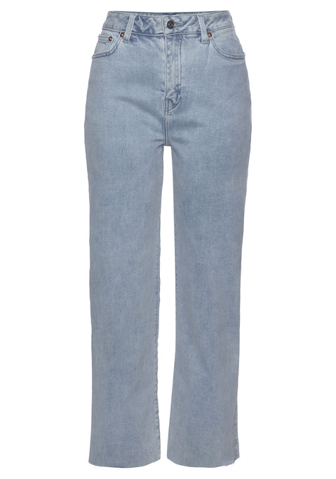 BUFFALO Weite Jeans Damen light-blue-washed Gr.34