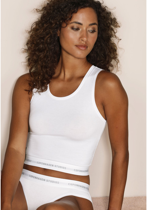 Bild: Achseltop von Copenhagen Studios: Achseltop von Copenhagen Studios. Mit elastischem Logobund. Vorn doppelt gearbeitet. Aus angenehmer Modal-Baumwollqualität.