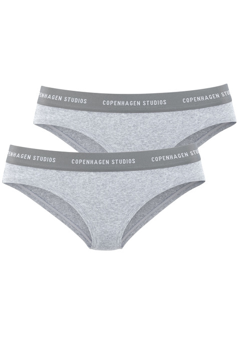 Bild: Bikinislip von Copenhagen Studios: Bikinislip von Copenhagen Studios im 2er-Pack. Mit softem Logobündchen. Rippqualität aus einer weichen Baumwollmischung.