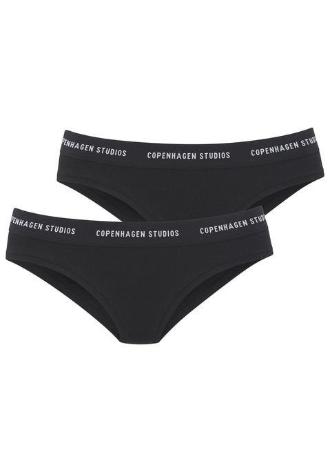 Bild: Bikinislip von Copenhagen Studios: Bikinislip von Copenhagen Studios im 2er-Pack. Mit softem Logobündchen. Rippqualität aus einer weichen Baumwollmischung.