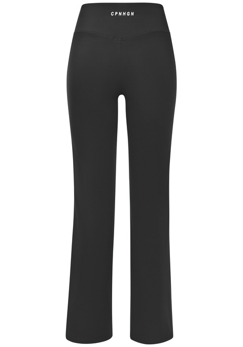 Bild: Funktionshose von Copenhagen Studios: Bequeme Performance-Hose von Copenhagen Studios in Ankle-Länge mit leicht ausgestelltem Beinabschluss. Breiter, elastischer Bund. Logodruck auf der Rückseite. Für Sport und Freizeit. Besonders weiches Funktionsmaterial.