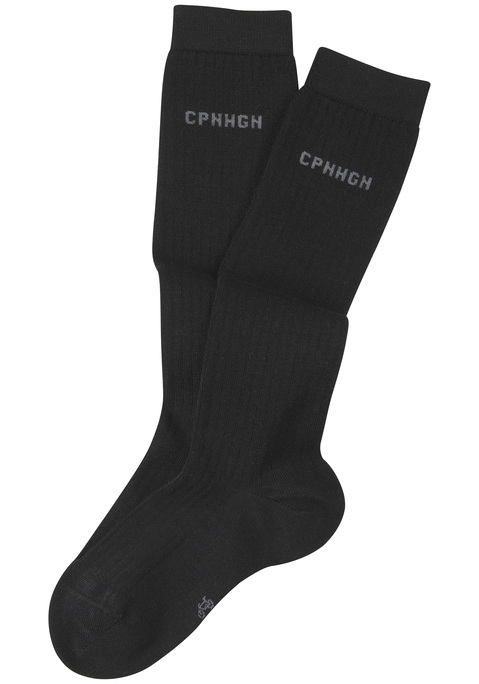 Bild: Kniestrümpfe von Copenhagen Studios: Weiche Wollkniestümpfe in gerippter Struktur im 2er-Pack von Copenhagen Studios. Druckfreies Bündchen kurz unter dem Knie. Angenehm weiche Qualität mit hohem Wollanteil.