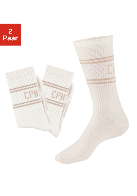 Bild: Langsocken von Copenhagen Studios: Trendige kompakte Tennissocken von Copenhagen Studios im 2er-Pack. Langer, gerippter Schaft für einen guten Halt. Piqué-Struktur unter der Sohle. An Ferse und Fußspitze verstärkt. Trageangenehme Baumwollmischung.