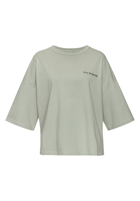Bild: Oversize-Shirt von Copenhagen Studios: Lässiges T-Shirt von Copenhagen Studio. Im angesagten Oversize-fit. Mit Logostickerei auf der Brust und überschnittenen Schultern. Feste Baumwollqualität.