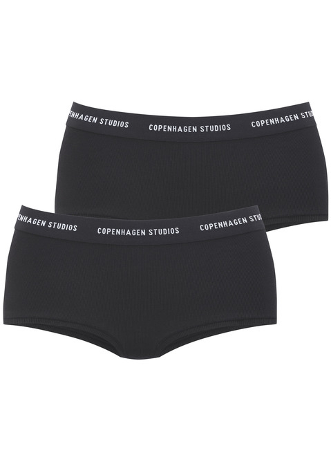 Bild: Panty von Copenhagen Studios: Hipster von Copenhagen Studios im 2er-Pack. Mit softem Logobündchen. Weiche, gerippte Baumwollmischung.