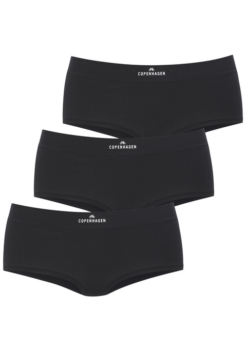 Bild: Panty von Copenhagen Studios: Hipster von Copenhagen Studios im 3er-Pack. Mit softem Bund. Kleine Logostickerei vorn. Aus weicher Baumwollmischung.