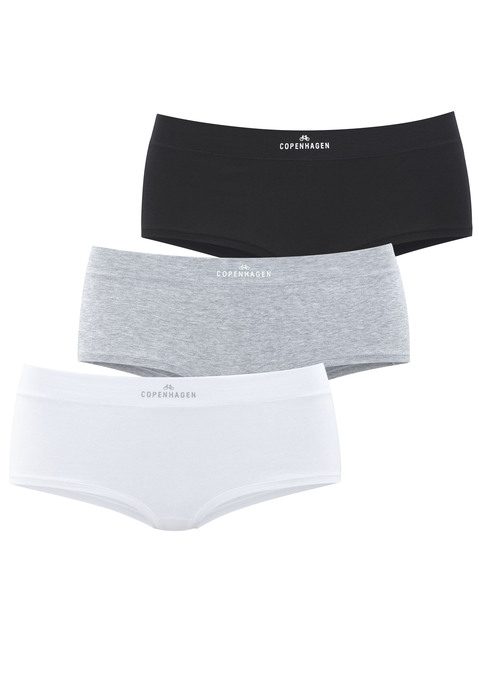 Bild: Panty von Copenhagen Studios: Hipster von Copenhagen Studios im 3er-Pack. Mit softem Bund. Kleine Logostickerei vorn. Aus weicher Baumwollmischung.