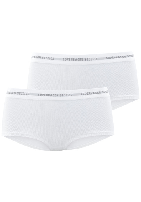 Bild: Panty von Copenhagen Studios: Hipster von Copenhagen Studios im 2er-Pack. Mit softem Logobündchen. Weiche, gerippte Baumwollmischung.