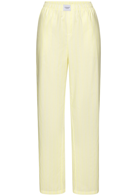 Bild: Pyjamahose von Copenhagen Studios: Edle Pyjamahose von Copenhagen Studios mit weitem Bein. Elastischer Bund mit Logopatch vorn. Fein gewebte Qualität aus reiner Baumwolle.