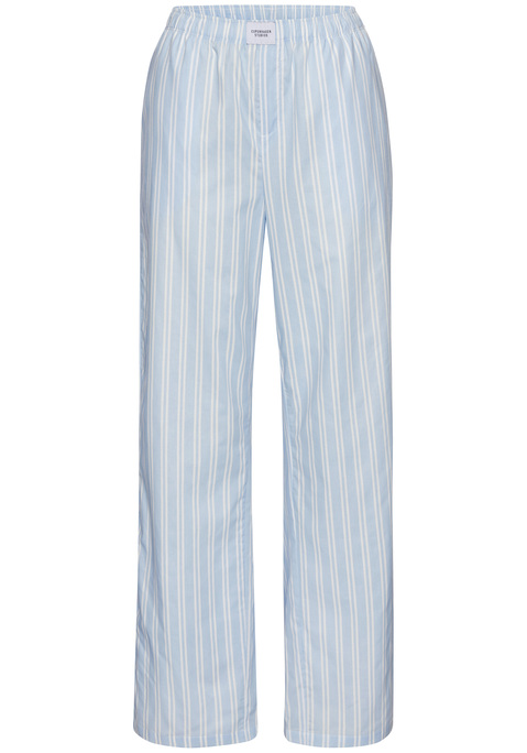 Bild: Pyjamahose von Copenhagen Studios: Edle Pyjamahose von Copenhagen Studios mit weitem Bein. Elastischer Bund mit Logopatch vorn. Fein gewebte Qualität aus reiner Baumwolle.