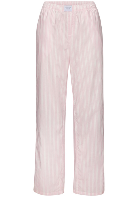 Bild: Pyjamahose von Copenhagen Studios: Edle Pyjamahose von Copenhagen Studios mit weitem Bein. Elastischer Bund mit Logopatch vorn. Fein gewebte Qualität aus reiner Baumwolle.