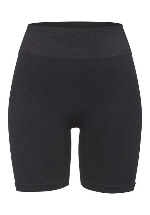 Bild: Seamless Shorts von Copenhagen Studios: Sportliche Shorts von Copenhagen Studios im nahtlosen Design. High-waist-Taillenbund. Besonders weiche Passform mit 4-Wege-Stretch. Mit eingestricktem Markenlogo. Ideal zu Crop-Tops. Dehnbares Polyamid.