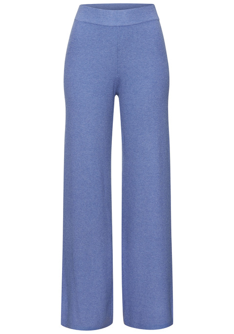 Bild: Strickhose von Copenhagen Studios: Unifarbene Strickhose von Copenhagen Studios im modischen Rippmuster. Elastischer Bund für hohen Tragekomfort. Weite, gerade Beine. Ideal für zu Hause. Trageangenehmes hochwertiges Material.