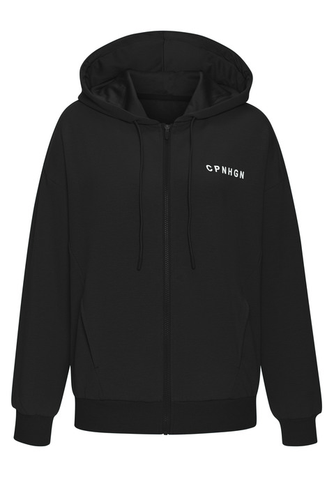 Bild: Sweatjacke von Copenhagen Studios: Lässige Sweatjacke im Oversizeschnitt von Copenhagen Studios. Kleiner Logoprint auf der Brust. Kapuze mit Kordelzug. Elastische Rippbündchen an Ärmeln und Saum. Praktisch: seitliche Eingrifftaschen. Für Sport und Freizeit. Trageangenehme Sweatware.