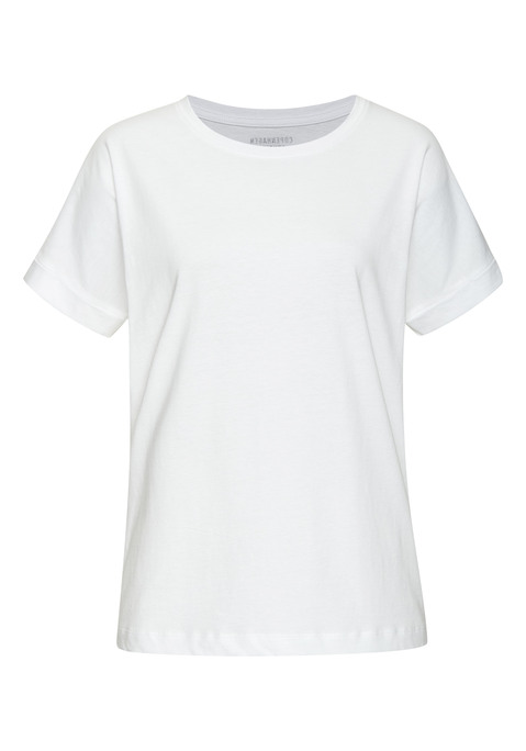 Bild: T-Shirt von Copenhagen Studios: Schlichtes T-Shirt von Copenhagen Studios. Mit Logoprint auf der Rückseite. Weiter Rundhalsausschnitt. Weiche Baumwollqualität.