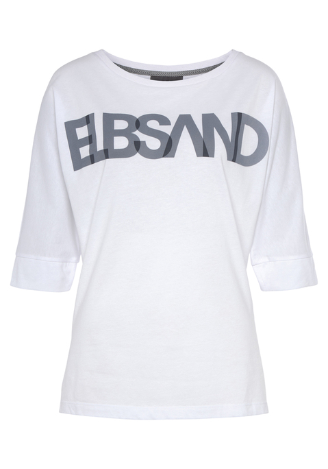 ELBSAND 3/4-Arm-Shirt Damen bright white Gr.L (40)