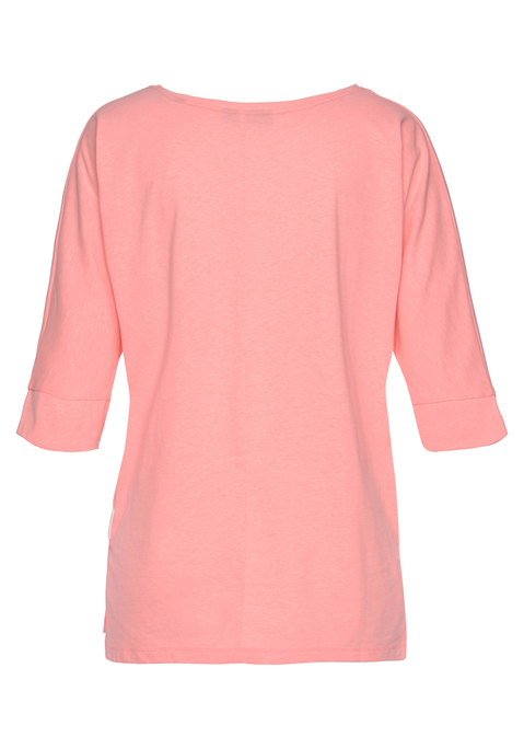 Bild: 3/4-Arm-Shirt von Elbsand: Shirt von ELBSAND. Großer Logoschriftzug vorn. Lässige Form mit halblangen Ärmeln. Länge ca. 70 cm. Weiche Shirtware aus 50% Baumwolle, 50% Polyester.