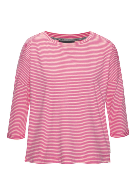 Bild: 3/4-Arm-Shirt von Elbsand: Lässiges Shirt von Elbsand. Mit Logo auf den Schultern für ein dezentes Markenstatement. Gerade, aber dennoch figurumspielende Passform. Überschnittene 3/4-Ärmel. Klassischer Rundhalsausschnitt. Vielseitig kombinierbar. Weicher Baumwollmix. Rückenlänge ca. 60 cm.