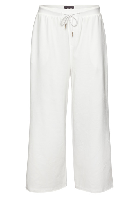 Bild: 7/8-Hose von Elbsand: Legere 7/8-Hose von Elbsand mit praktischen Seitennahttaschen. Individuell regulierbare Bundweite durch Tunnelzug mit Bindeband. Aufgesetzte Taschen hinten. Logodruck am Bein. Vielseitig kombinierbar, für Freizeit und Urlaub. Weiche Sweatware.