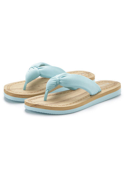 Bild: Badezehentrenner von Elbsand: Zehentrenner VEGAN von ELBSAND. Wasserabweisende Sohle. Hervorragend geeignet für Strand und Pool. Obermaterial und Futter aus Textil. Decksohle und Laufsohle aus Synthetik.
