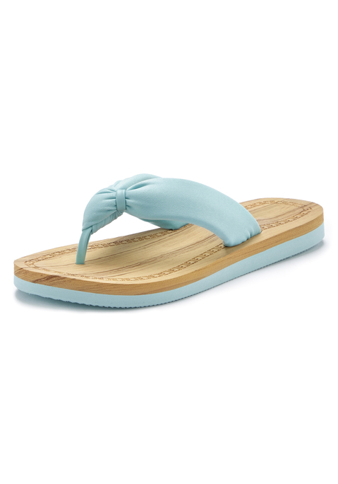Bild: Badezehentrenner von Elbsand: Zehentrenner VEGAN von ELBSAND. Wasserabweisende Sohle. Hervorragend geeignet für Strand und Pool. Obermaterial und Futter aus Textil. Decksohle und Laufsohle aus Synthetik.