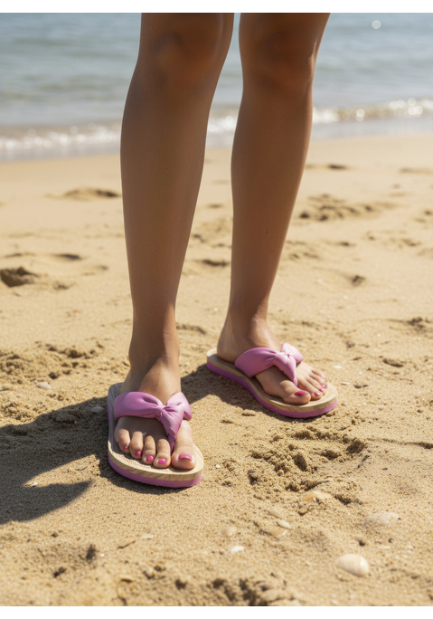 Bild: Badezehentrenner von Elbsand: Zehentrenner VEGAN von ELBSAND. Wasserabweisende Sohle. Hervorragend geeignet für Strand und Pool. Obermaterial und Futter aus Textil. Decksohle und Laufsohle aus Synthetik.
