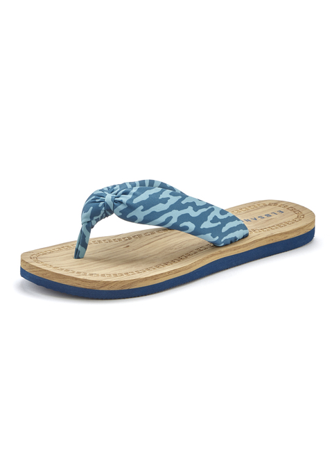 Bild: Badezehentrenner von Elbsand: Zehentrenner VEGAN von ELBSAND. Wasserabweisende Sohle. Hervorragend geeignet für Strand und Pool. Obermaterial und Futter aus Textil. Decksohle und Laufsohle aus Synthetik.