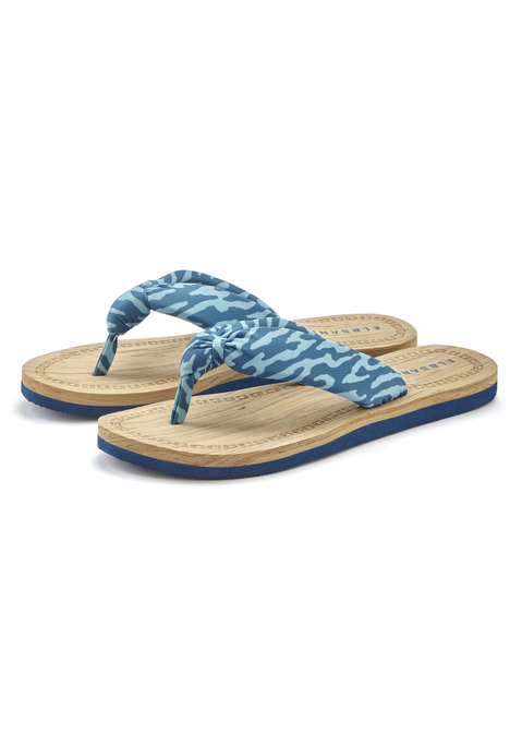 Bild: Badezehentrenner von Elbsand: Zehentrenner VEGAN von ELBSAND. Wasserabweisende Sohle. Hervorragend geeignet für Strand und Pool. Obermaterial und Futter aus Textil. Decksohle und Laufsohle aus Synthetik.