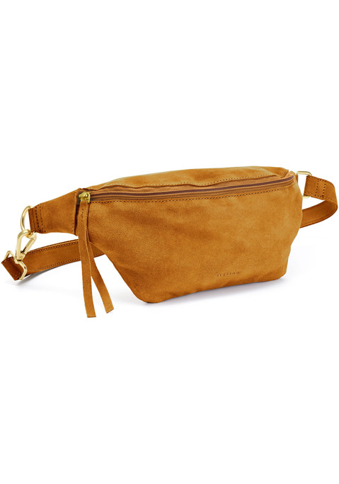 Bild: Bauchtasche von Elbsand: Bauchtasche von Elbsand. Aus weichem Veloursleder. Maße B/H/T: ca. 26x12x7cm.