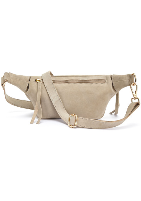 Bild: Bauchtasche von Elbsand: Bauchtasche von Elbsand. Aus weichem Veloursleder. Maße B/H/T: ca. 26x12x7cm.