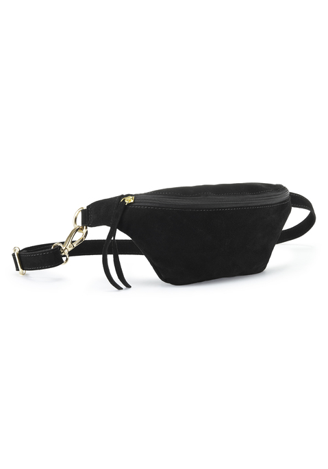 Bild: Bauchtasche von Elbsand: Bauchtasche von Elbsand. Aus weichem Veloursleder. Maße B/H/T: ca. 26x12x7cm.