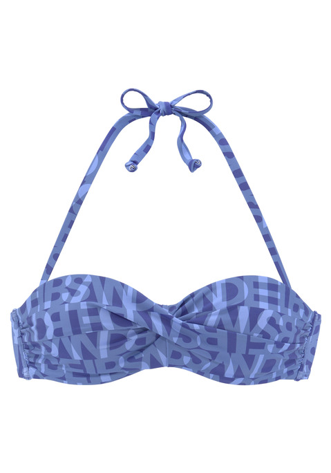 ELBSAND Bügel-Bandeau-Bikini-Top Damen blau Gr.32 Cup A