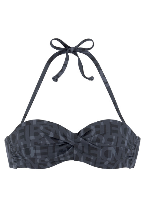 ELBSAND Bügel-Bandeau-Bikini-Top Damen schwarz Gr.34 Cup E