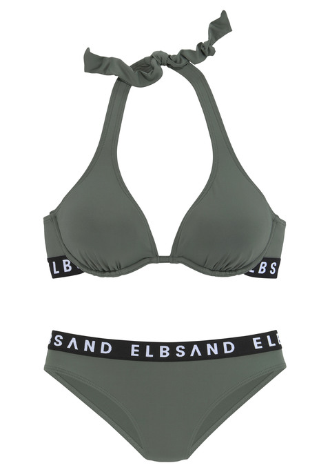 ELBSAND Bügel-Bikini Damen oliv Gr.36 Cup C