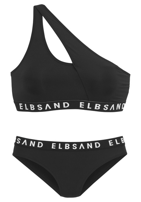 ELBSAND Bustier-Bikini Damen schwarz Gr.36 Cup A/B