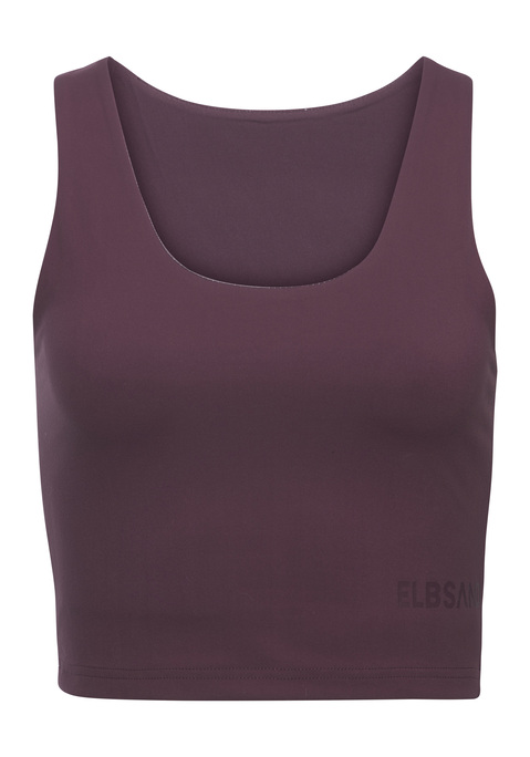 Bild: Crop-Top von Elbsand: Bequemes Crop-Top von Elbsand für sportliche Aktivitäten. Mit Elbsand-Markenlogo. Kurzer, figurbetonter Schnitt mit tiefem Rundhalsausschnitt. Ideal für Yoga, Fitness, Laufen. Sehr weiches, elastisches Material.