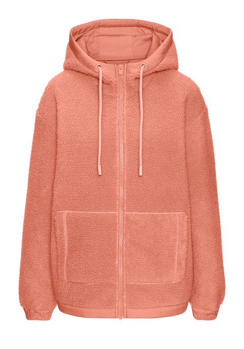 Bild: Fleecejacke von Elbsand: Kuschelige Teddyfleecejacke von Elbsand. Mit Kapuze und geteilter Kängurutasche. Große Labelstickerei hinten. Angesetzte Bündchen an Ärmeln und Saum. Markante Teilungsnaht am Rücken. Durchgehender Reißverschluss. Kuschelige Qualität.