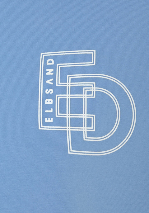 Bild: Kapuzensweatshirt von Elbsand: Kombistarker Hoodie von Elbsand mit gefütterter Kapuze. Kleiner Markendruck vorn, großer Logoprint auf der Rückseite. Angesetzte Rippbündchen und Seitennahtschlitze. Lässige Passform mit überschnittenen Schultern. Weiche Sweatware.