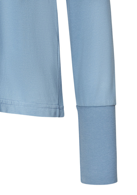 Bild: Langarmshirt von Elbsand: Langarmshirt von Elbsand. Print-Design mit Logo vorn. Rundhalsausschnitt mit Rippstrickbündchen. Breite Rippstrickbündchen an den Ärmelabschlüssen. Loose Fit. Supersofte Baumwollmischware.