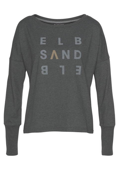 ELBSAND Longsleeve Damen anthrazit meliert Gr.L (40)