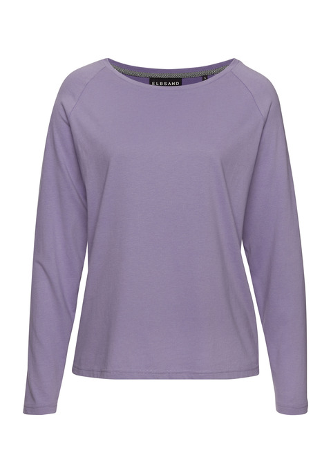 Bild: Longsleeve von Elbsand: Bequemes Longsleeve von Elbsand. Rundhalsausschnitt. Langärmeliges Modell. Rückensaum abgerundet. Rückseite mit Logodruck. Figurumspielende Passform. Leicht kombinierbar mit Freizeitlooks. Weicher Baumwoll-Mix.
