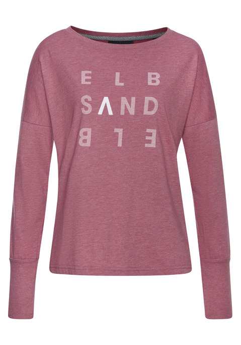 ELBSAND Longsleeve Damen mauve meliert Gr.L (40)