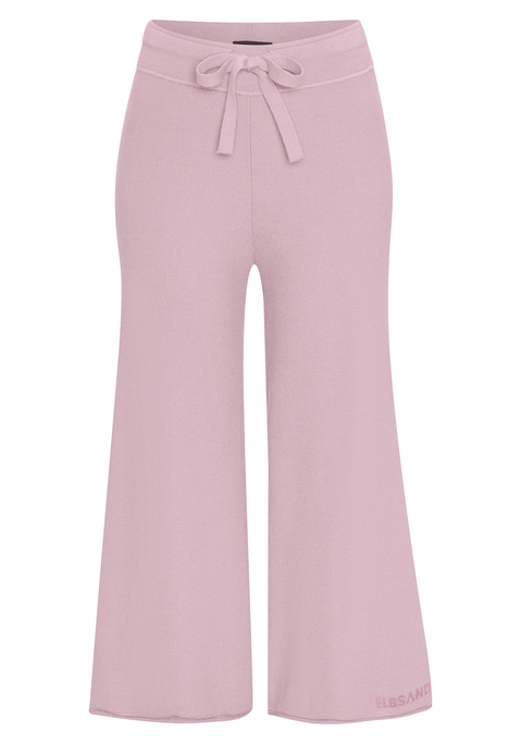 Bild: Loungehose von Elbsand: Loungehose von Elbsand im Culotte-Schnitt mit elastischem Bund. Tunnelzug und Bindeband. Weiter, verkürzter Schnitt. Mitkleinem Markenlogo. Weicher Feinstrick.