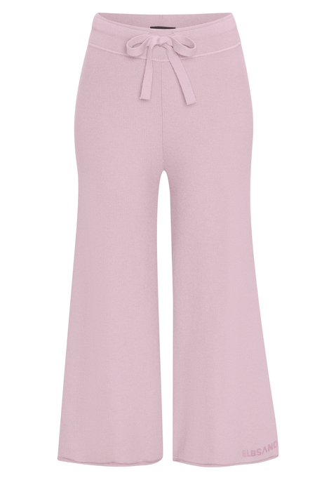 Bild: Loungehose von Elbsand: Loungehose von Elbsand im Culotte-Schnitt mit elastischem Bund. Tunnelzug und Bindeband. Weiter, verkürzter Schnitt. Mitkleinem Markenlogo. Weicher Feinstrick.
