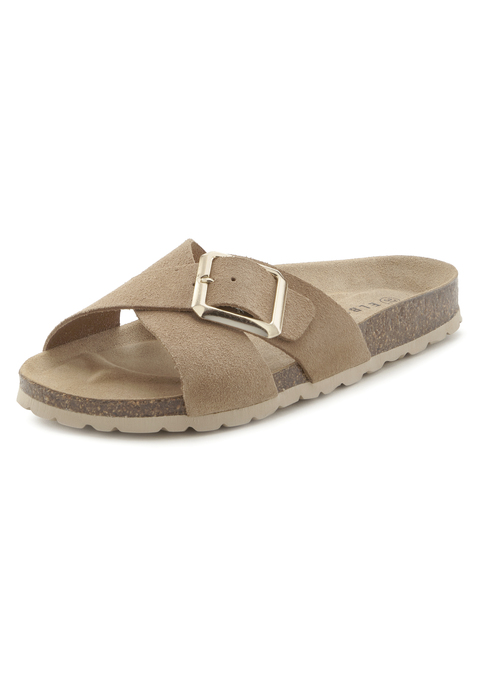 Bild: Pantolette von Elbsand: Pantolette aus Leder von ELBSAND. Obermaterial und Decksohle aus Rindsleder. Laufsohle aus Synthetik.