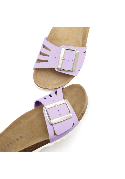 Bild: Pantolette von Elbsand: Pantolette aus Leder mit Korkfußbett von ELBSAND. Made in Spain. Obermaterial und Decksohle aus Rindsleder. Laufsohle aus Synthetik.